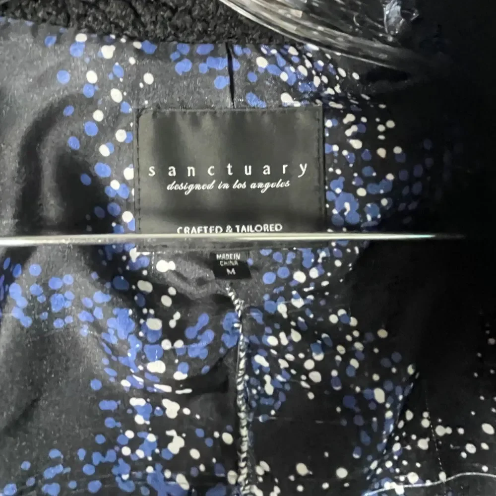 SANCTUARY | Crafted & Tailored Faux Fur‎ Jacket | Size M, women's black - Picture 10 of 12